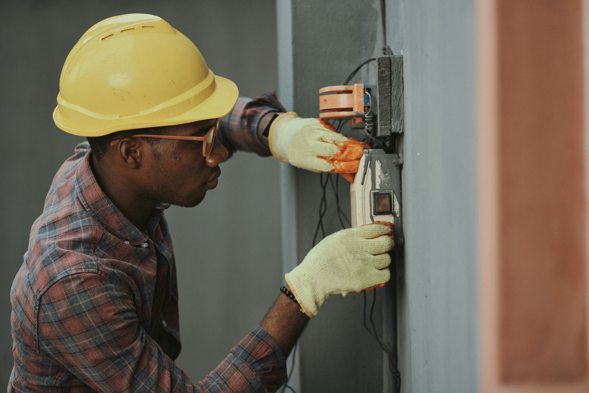 Illustrative stock photograph of electrical work